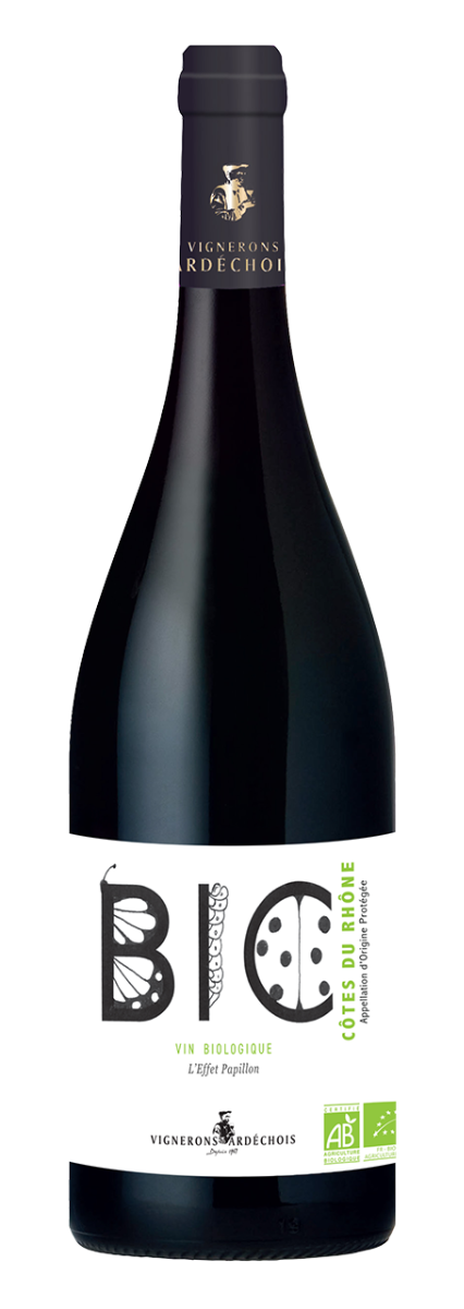 Vignerons Ardéchois, Côtes du Rhône AC L'Effet Papillon BIO 2022 - 0,75 l