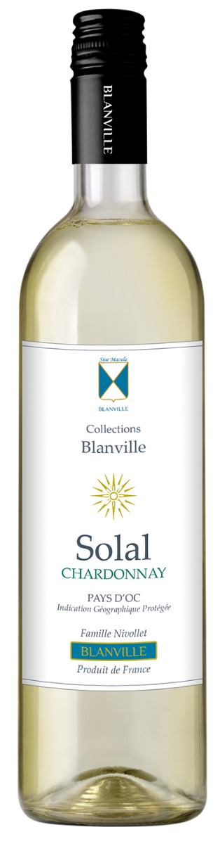 Château Haut-Blanville, Pays d'Oc IGP Solal, Chardonnay 2020 - 0,75 l