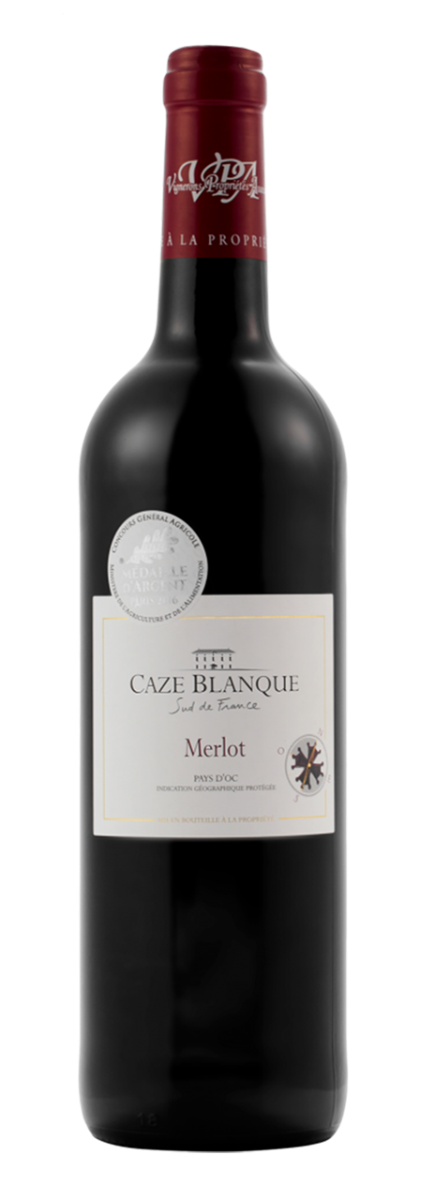 Caze Blanque, Pays d'Oc IGP Merlot 2023 - 0,75 l