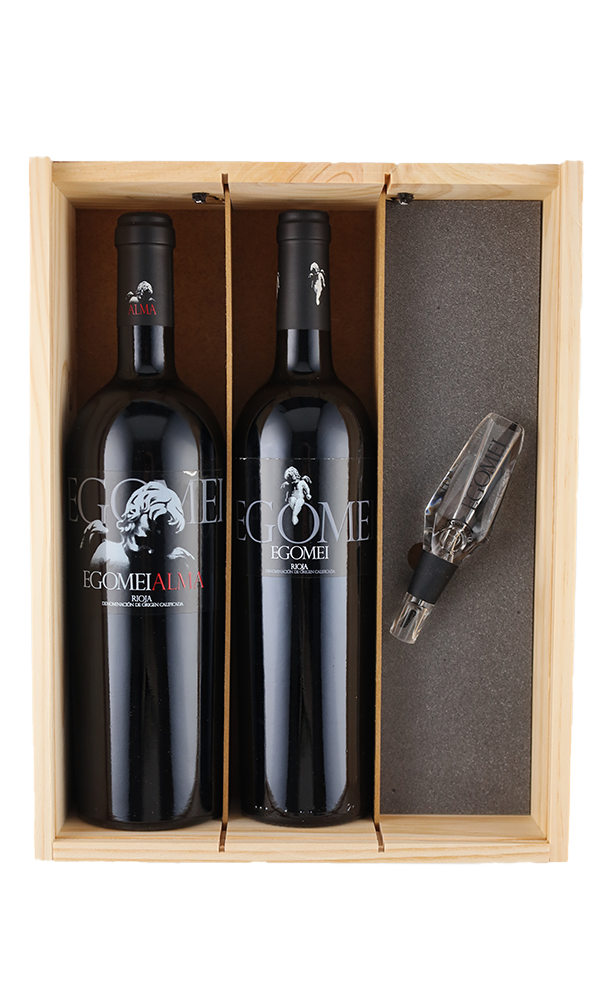 Finca Egomei, Rioja DOCa 2 vaks geschenkkist met Rioja Tinto en Alma Tinto nvt - 1,5 l