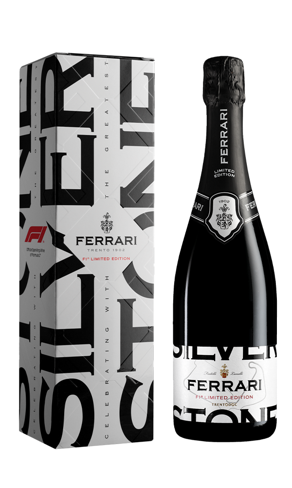 Ferrari, Trento DOC Brut, Cities Special Cuvée F1 Silverstone in geschenkverpakking nvt - 0,75 l