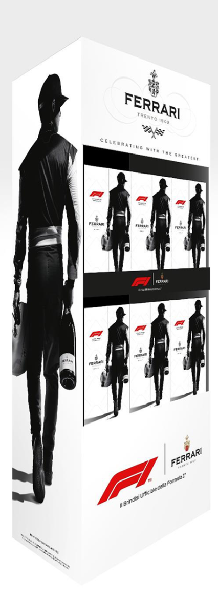 Ferrari, Display voor 48 flessen F1 logo nvt - 0 l