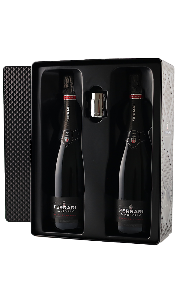 Ferrari, Ferrari, Black Tin Gift box 2 fles Maximum Brut + Stopper nvt - 1,5 l