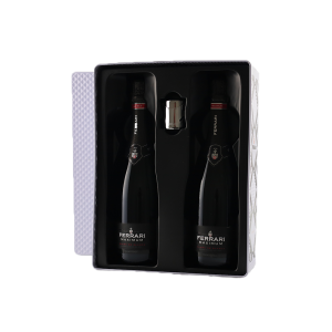 Ferrari,  Ferrari, White Tin Gift box 2 fles Maximum Brut+ Stopper nvt - 1,5 l
