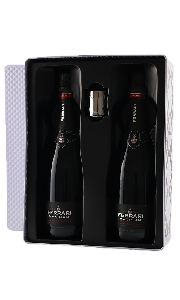 Ferrari, Ferrari, White Tin Gift box 2 fles Maximum Brut+ Stopper nvt - 1,5 l