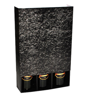 Verpakking, Drawerbox dash gray + sleeve voor 3 flessen, Geschikt voor Bourgogne flessen nvt - 0,75 l