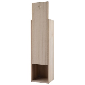 Houten kist,  1-vaks zwaluwstaartverbinding met schuifdeksel nvt - 0,75 l