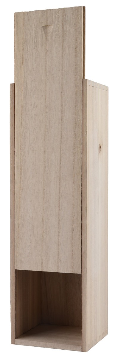 Houten kist, 1-vaks zwaluwstaartverbinding met schuifdeksel nvt - 0,75 l