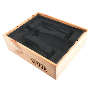 Verpakking,  Los interieur zwart fluweel voor 1 fles + 2 champ. flutes nvt - 0,75 l