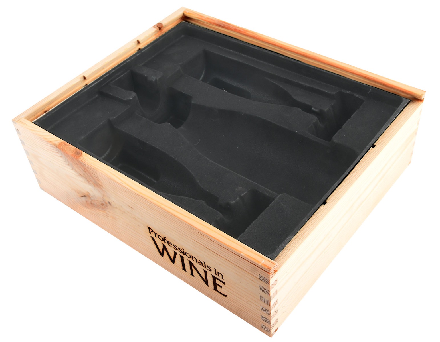 Verpakking, Los interieur zwart fluweel voor 1 fles + 2 champ. flutes nvt - 0,75 l